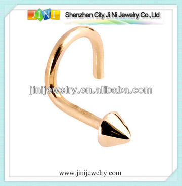 gold nose ring body piercing jewelry