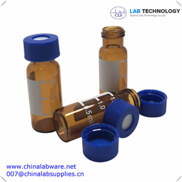 1.5ml Amber Hplc Vial Autosampler Vial with Write-on Patch