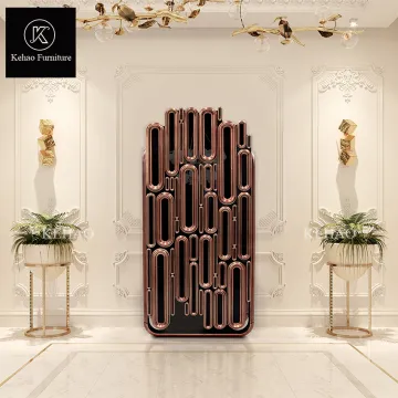 Modern Wood Carve Luxury Tall Wine Cabinet for Exclusive Design