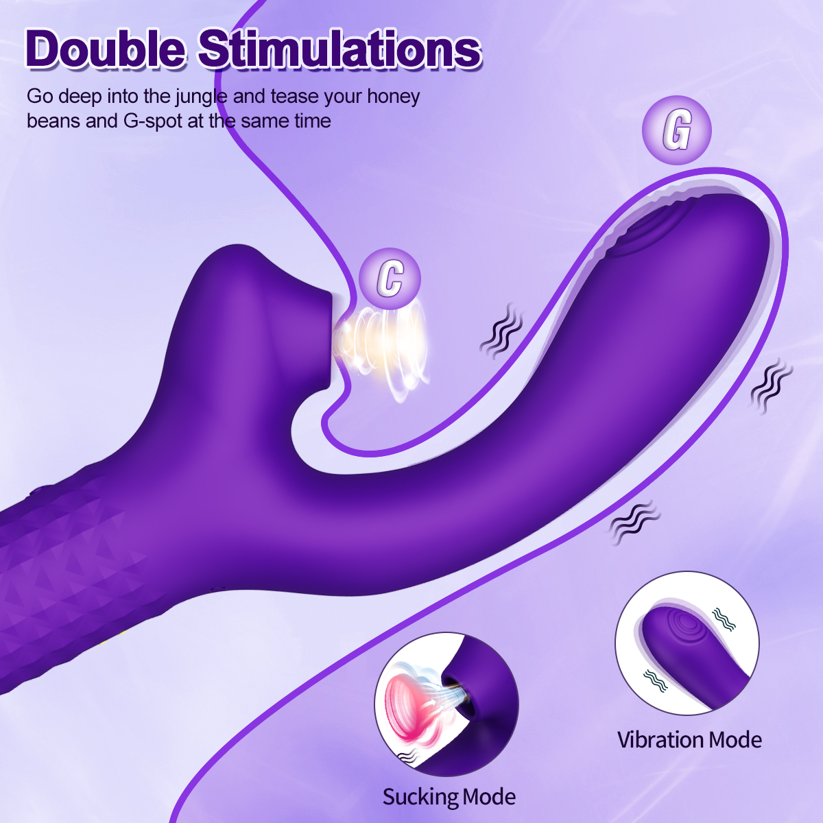 Elegant Suction Vibrator for Female Pleasure