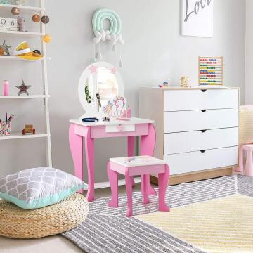 Detachable Kids Vanity Table And Chair Set