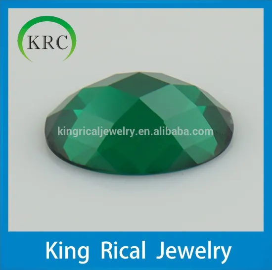 Customize Green Nanogems 4*6mm 5*7mm 10*12mm 12*14mm Oval Checkerboad Stone