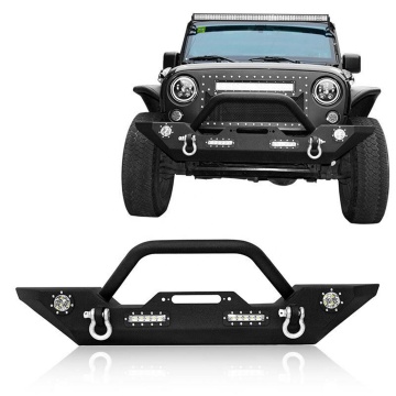 Hochwertiger Vorderstoßstange mit LED-Leuchten und D-Ringen für Wrangler JK 2007-2017