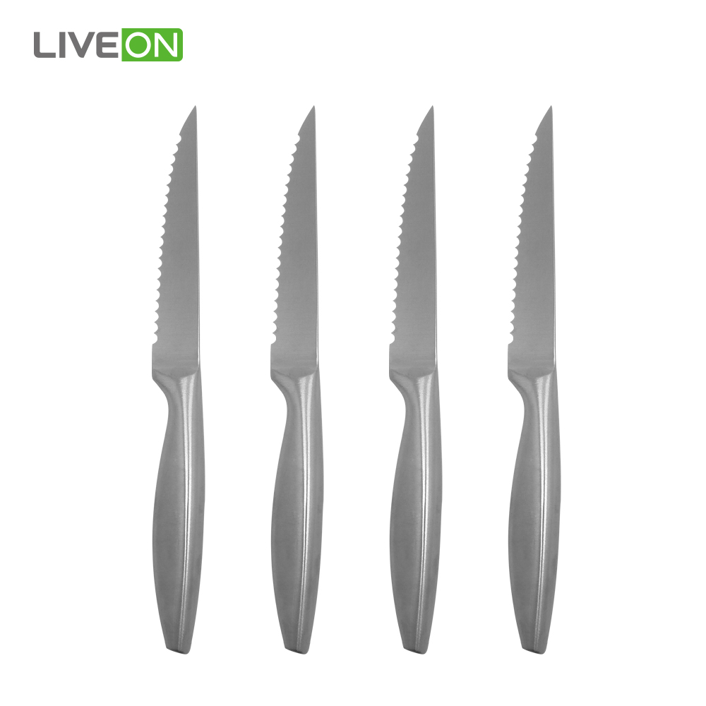 Cuchillo de filete hueco del acero inoxidable de la manija 4pcs