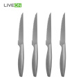 4pcs hohler Griff Edelstahl Steak Messer