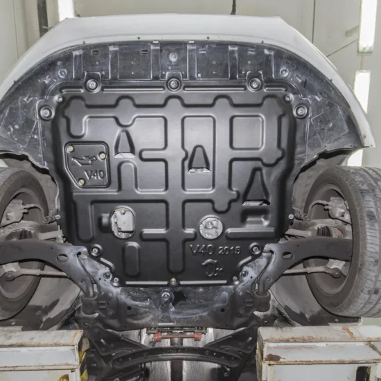 JUNXI 3D Classic Steel Engine Protection Guard Fit for VOLVO V40 2013-2014