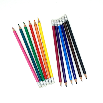 Professional 12pcs Erasable Plastic Color Pencil Set for Artists and Kids