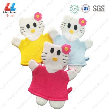 Variety cat style shinning bath gloves