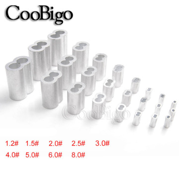 10pcs Wire Crimp Sleeve Aluminum Cord Lock Ferma Cavi Cable Stopper Arret De Cordon For Crimp Wire Ferrules Rope Hardware