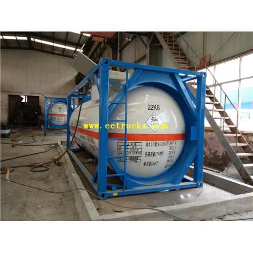 Contenedores de tanque de cloro líquido de 20 pies 22000L