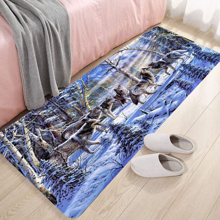 digital printing antiskid Washable bathroom rugs- (4)-4