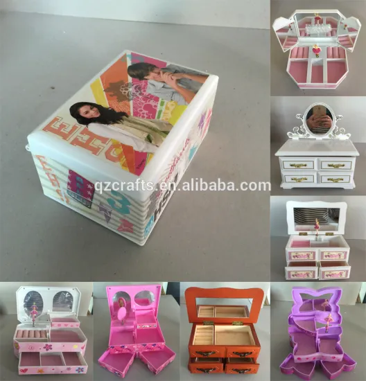 Handmade Feature and Stamping Printing Handling Rectangle Jewellery Boxes Wholesale
