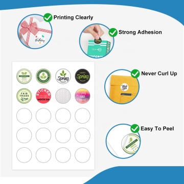 1.5" Round sticker paper laser sticker paper