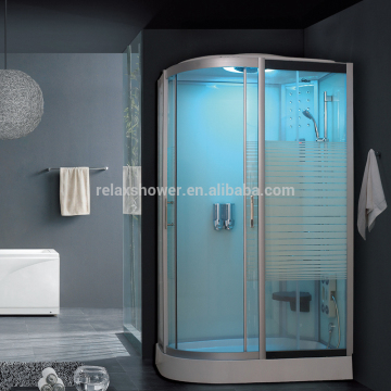 Hot sale white bathrooms the right side enclosed steam shower cubicle