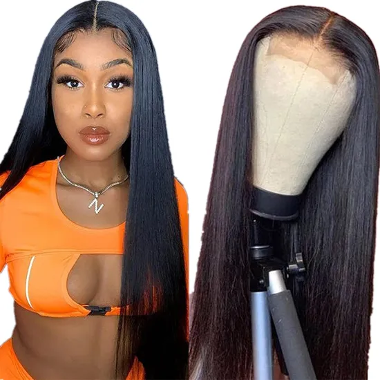 Wholesale 150% Density Undetectable Knots 5x5 Lace Closure Wig For Women Straight Human Hair Wigs