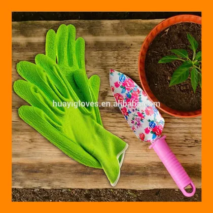 Green Palm Covered Latex Gardening Gloves Specialist Foam Latex on the Palm and Finger Tips for Maximum Dexterity