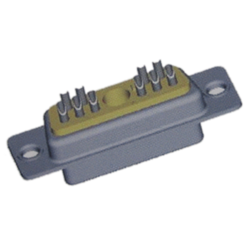 11W1 Female Coaxial D-Sub Connectors Vertical Solder