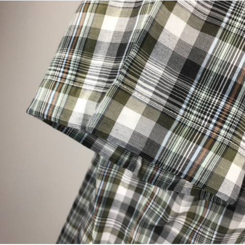 OEM plaid men Office leisure green shirt