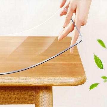 Custom Waterproof Transparent Desk Pad - 1.5mm Thick Plastic Table Cover