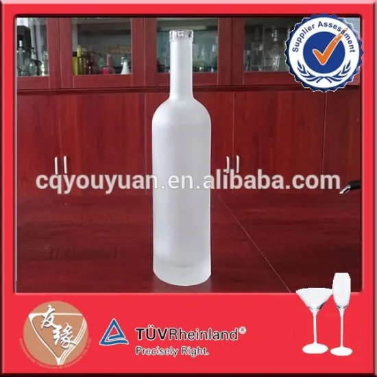White frosted 750ml red wine bottles for sale