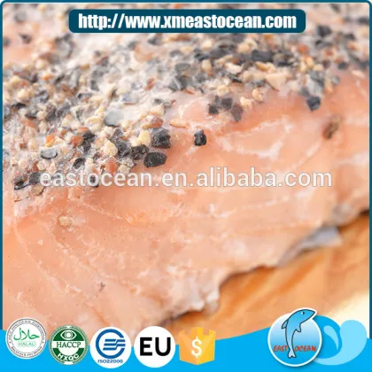 Fresh Japanese food frozen cooked smoked salmon cut wholesale