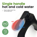 Black Single Handle Basin Faucet Hot Cold Water