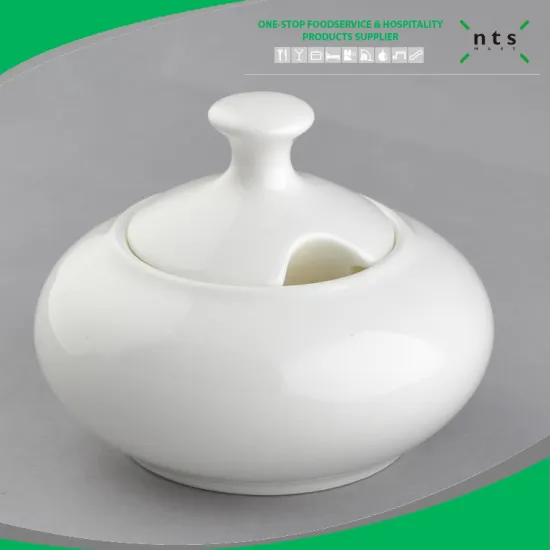 hospitality tableware ceramic sugar bowl with lid