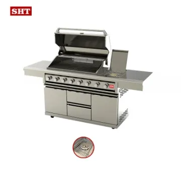 Modern Kitchen Storage Drawers Strong 304 Stainless Steel BBQ Grill
