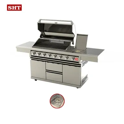 Modern Kitchen Storage Drawers Strong 304 Stainless Steel BBQ Grill