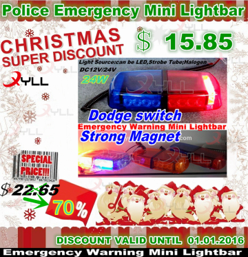 big sales promotioan police mini light bar LED Strobe Mini light Bar Car Strobe light Warning light Light Bar