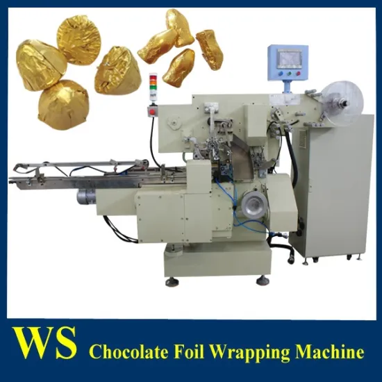 Subconical Chocolate Wrapping Machine with chocolate spreading machine