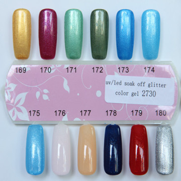 gel nail led/uv soak off glitter color gel