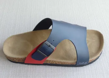 Comfortable Men Cork Sandals / Sandal , Size 39-46 Black Textile Walking