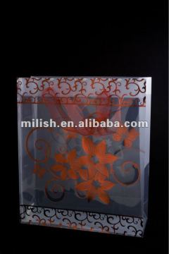 Hot stamping clear plastic resealable drawstring gift bag