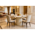 Mesa de jantar compacta multifuncional com prateleiras de armazenamento