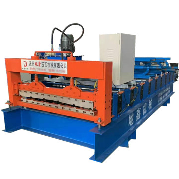 Trapezoidal tile construction wall cladding formig machine