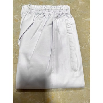 Calça Tc Tecido Branco Árabe Com Bolso