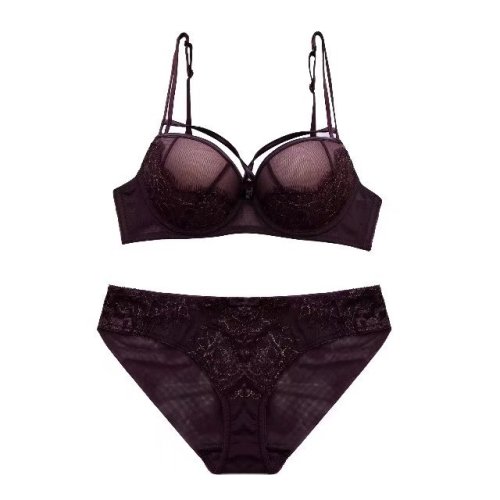 In-stock lady push up cup bra panty sets