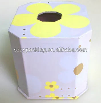 Recycled rigid paper tissue box