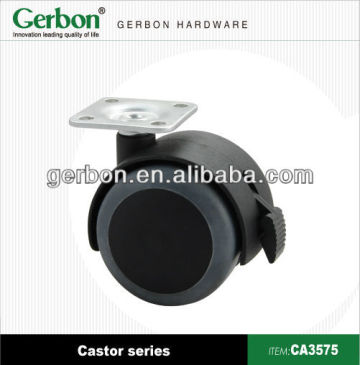 wheel castor with top fixing plate