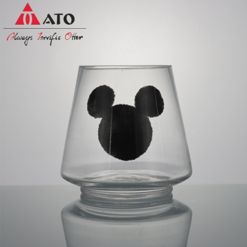 Unique Clear Vertical Glass Water Mug Tumbler Glasses