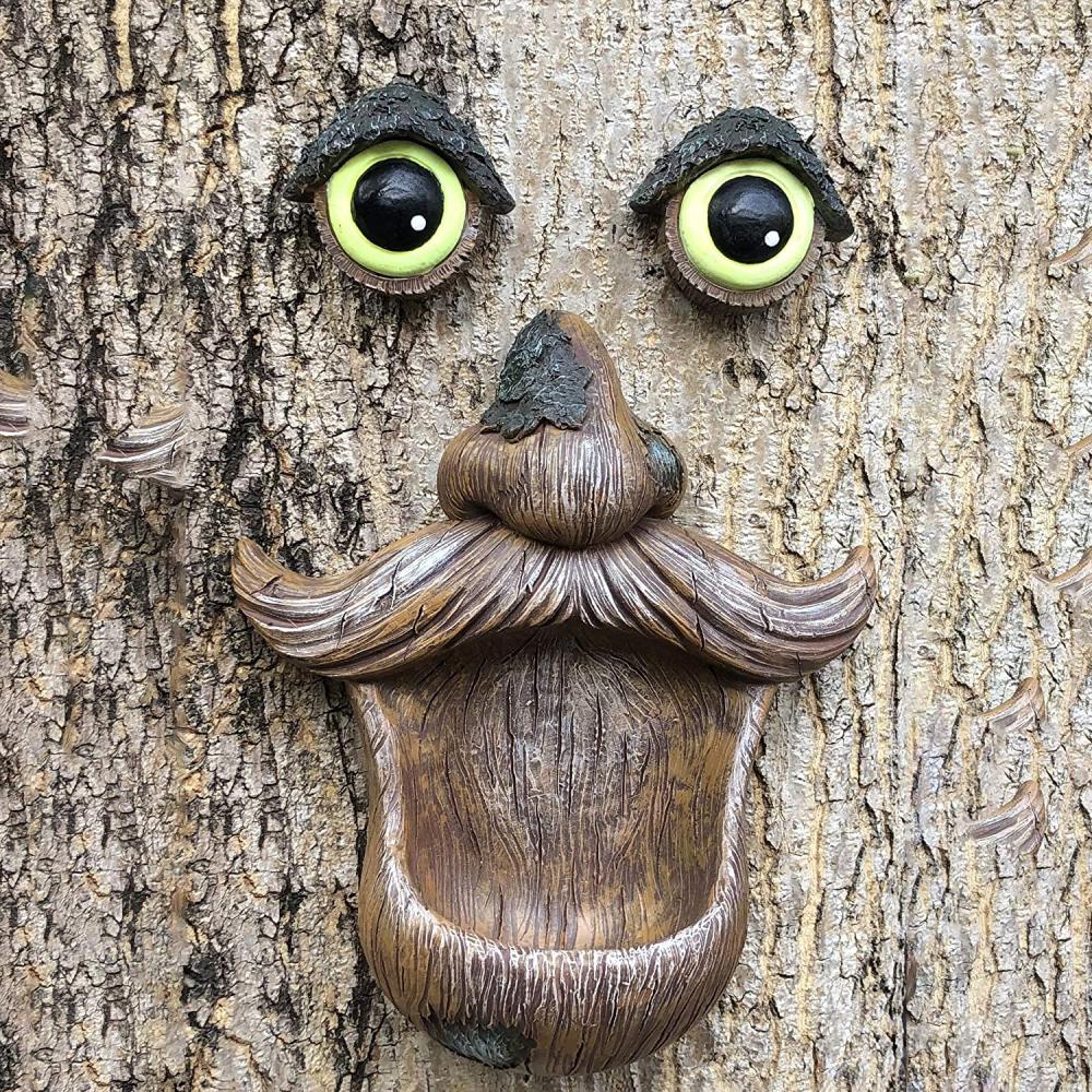 Baum Hugger Skulptur Baum Gesicht Birdfeeder