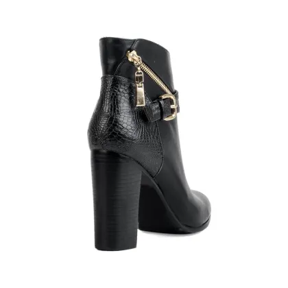 Gold fasteners cashmere leather suede shoes boots