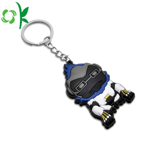 Προσαρμοσμένο ανάγλυφο 3D Soft PVC Cool / Fashion σιλικόνης Keychain