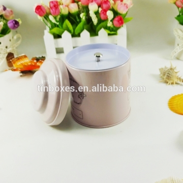 Cheap beautiful printing metal round small tin caddy OEM