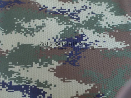 Knitting Camouflage Polyester Fabric for T-shirt