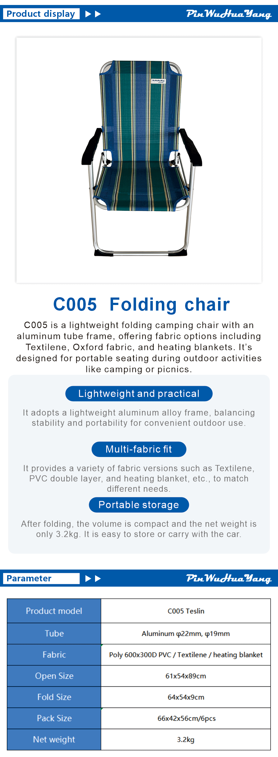 portable high back camping chair
