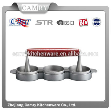 die-cast aluminum 3 slot mini Burger Press,patty maker