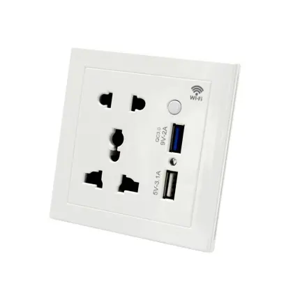 Tuya Smart Home WiFi Smart Socket with USB Port - Compatible with Google Home and Alexa