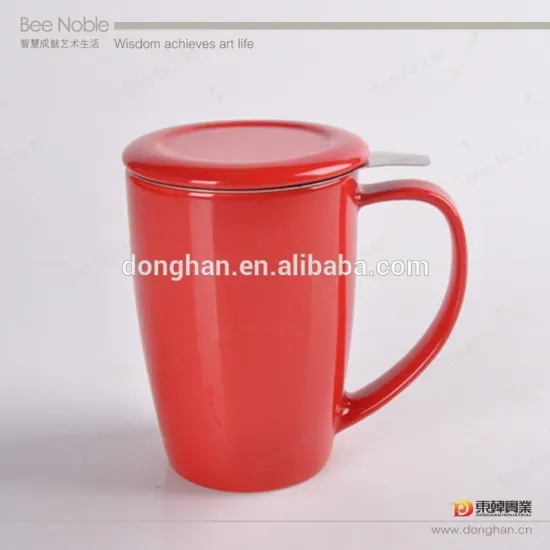 high quality wholesale creative cheap ceramic tea mug with stainless filter
